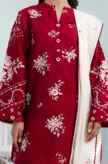 IZEL - Winter 3PC Dhanak Embroidered Suit - BFB0495