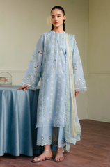 Zara Shahjahan - 3PC Lawn ChickenKari Embroidered Suit- BFB0274