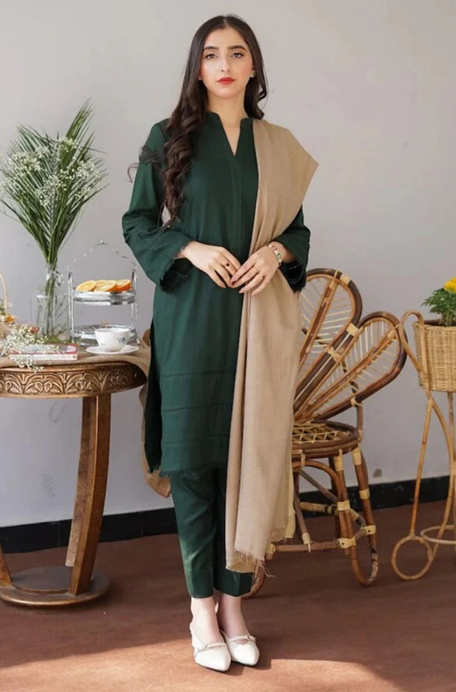 Aisling - 3PC Dhanak Shirt With Dhanak Dupatta and Trouser - BFB0911
