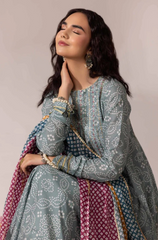 Nishat - 3PC Lawn Digital Printed Suit- BFU0118