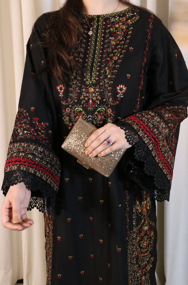 Zara Shahjahan - Winter 3PC Dhanak Embroidered Suit - BFB0453