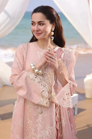 IMROZIA - 3PC Summer Lawn Embroidered Shirt with Chiffon Embroidered Dupatta and Trouser - BFB0790