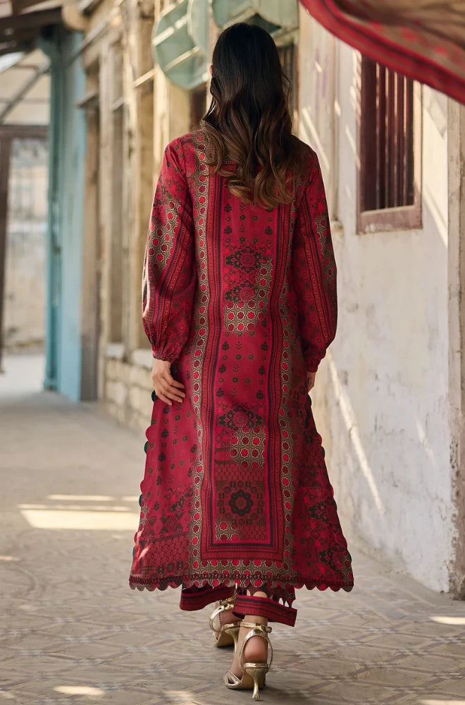 Charizma - 3PC Karandi Printed Shirt With Karandi Printed Dupatta and Trouser - BFB0936