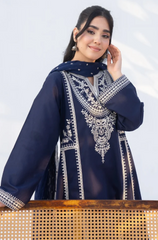 Rozana - 3PC Lawn Embroidered Suit - BFU0124