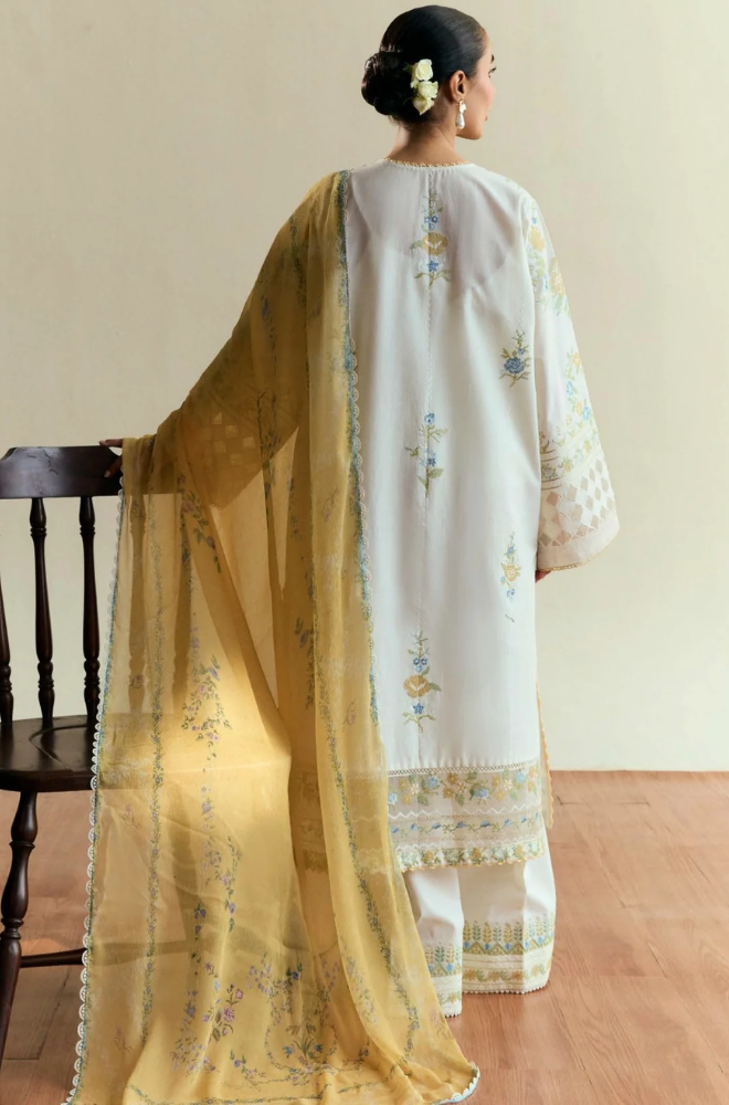 Coco by Zara Shahjahan- Winter 3PC Dhanak Embroidered Suit - BFB0428