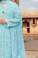 Bareeze - 3PC Dhanak Embroidered Suit - BFU0017