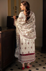 ASIM JOFA - Winter 3PC Dhanak Embroidered Suit - BFB0487