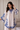 Bluefery - 3PC Embroidered Elegant White & Royal Blue Shamoz Silk Dress - BFB0925