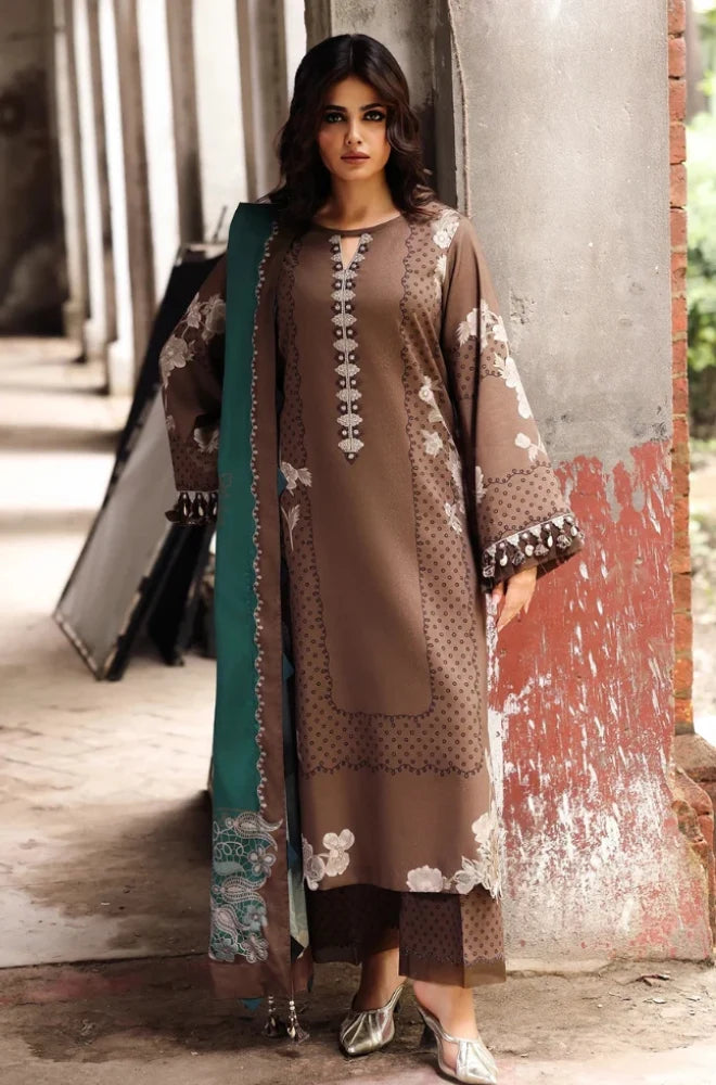 Charizma - 3PC Karandi Printed Shirt With Karandi Printed Dupatta and Trouser - BFB0942