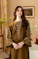 Baroque - 2PC Dhanak Embroidered Suit- BFRZ0108