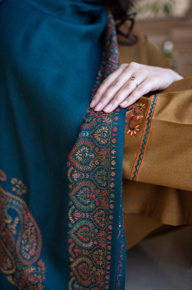 Asling - Winter 3PC Dhanak Embroidered Suit - BFB0410