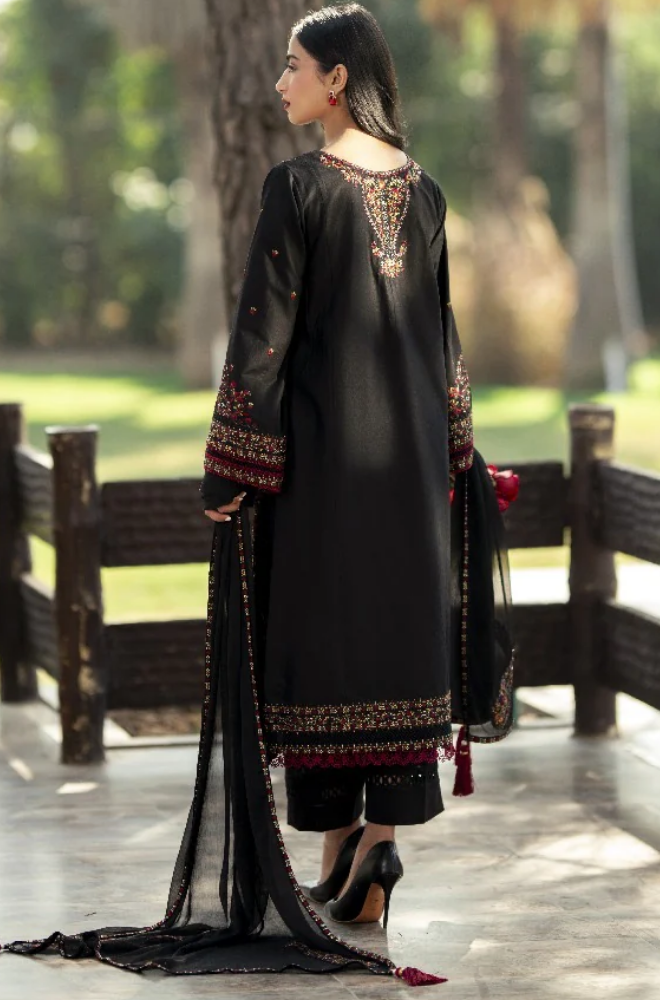 Zara Shahjahan - Winter 3PC Dhanak Embroidered Suit - BFB0453