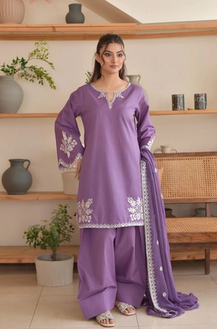 Batik - 3PC Summer Lawn Embroidered Shirt with Chiffon Embroidered Dupatta and Trouser - BFB0791