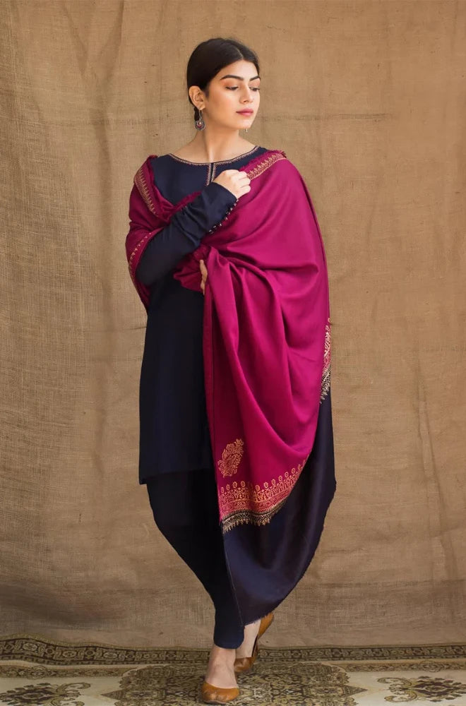 Zarpash - 3PC Dhanak Shirt With Twill Printed Dupatta and Trouser - BFB0910