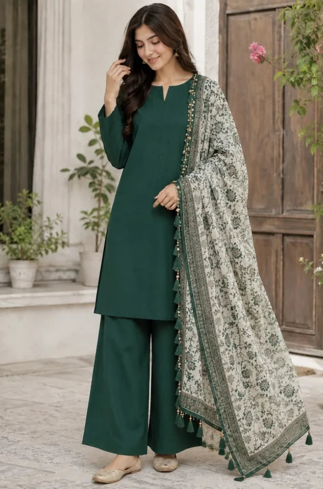 Bluefery - 3PC Lawn Shirt With Slub Net Dupatta and Trouser - BFB01141