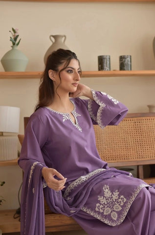 Batik - 3PC Summer Lawn Embroidered Shirt with Chiffon Embroidered Dupatta and Trouser - BFB0791