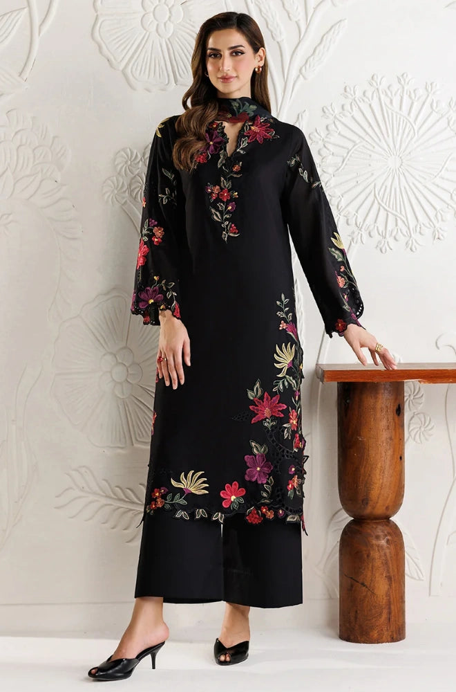 Iznik - 3PC Dhanak Embroidered Shirt With Chiffon Printed Dupatta and Trouser - BFB01041