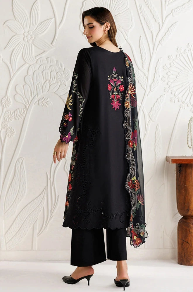 Iznik - 3PC Dhanak Embroidered Shirt With Chiffon Printed Dupatta and Trouser - BFB01041
