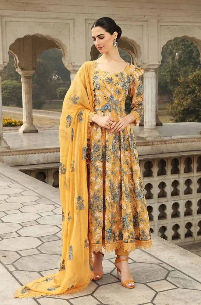 Bareeze - 3PC Dhanak Embroidered Suit - BFB01110