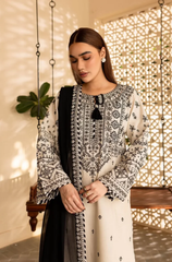 Nishat - 3PC Lawn ChickenKari Embroidered Suit- BFB0275