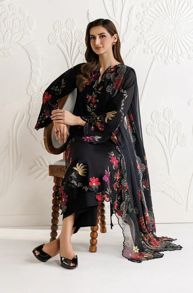 Iznik - 3PC Dhanak Embroidered Shirt With Chiffon Printed Dupatta and Trouser - BFB01041