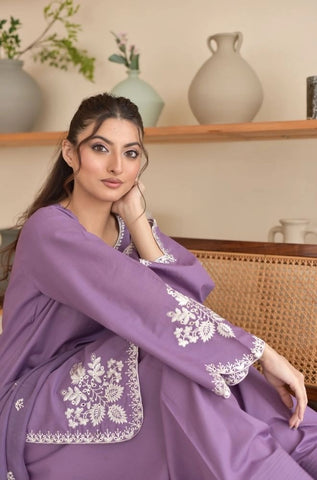 Batik - 3PC Summer Lawn Embroidered Shirt with Chiffon Embroidered Dupatta and Trouser - BFB0791