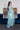 Faveza ready to wear raw silk suit for women in sky blue with matching dupatta.