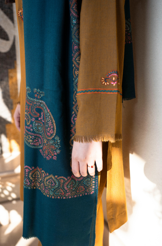 Asling - Winter 3PC Dhanak Embroidered Suit - BFB0410