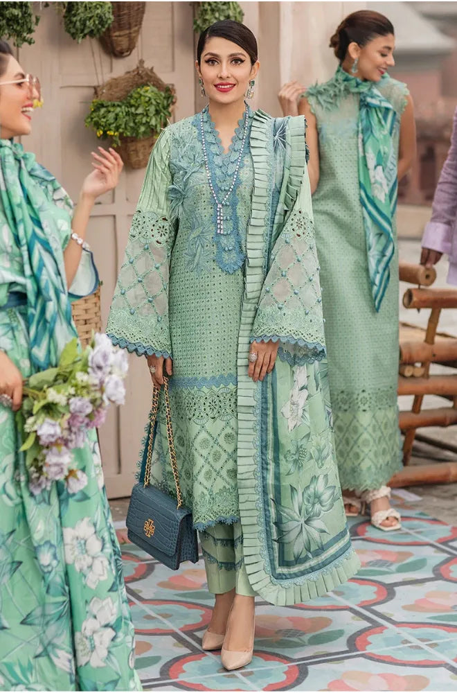 Mushq - 3PC Dhanak Embroidered Suit - BFB01107