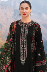 Hussain Rehar - Winter 3PC Dhanak Embroidered Suit - BFB0437