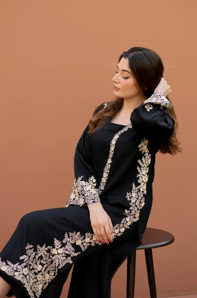 Shanzay Anooshay - Stitched 2Pcs Embroidered Dhanak Suit – RTW007