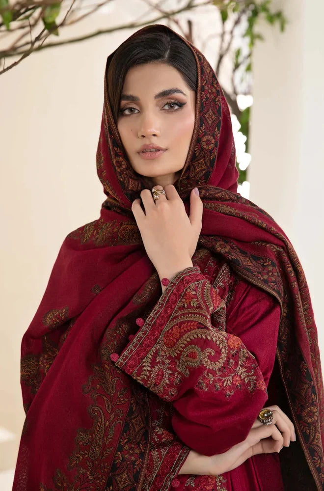 Maria B - Stitched 3Pcs Embroidered Dhanak Suit – RTW006