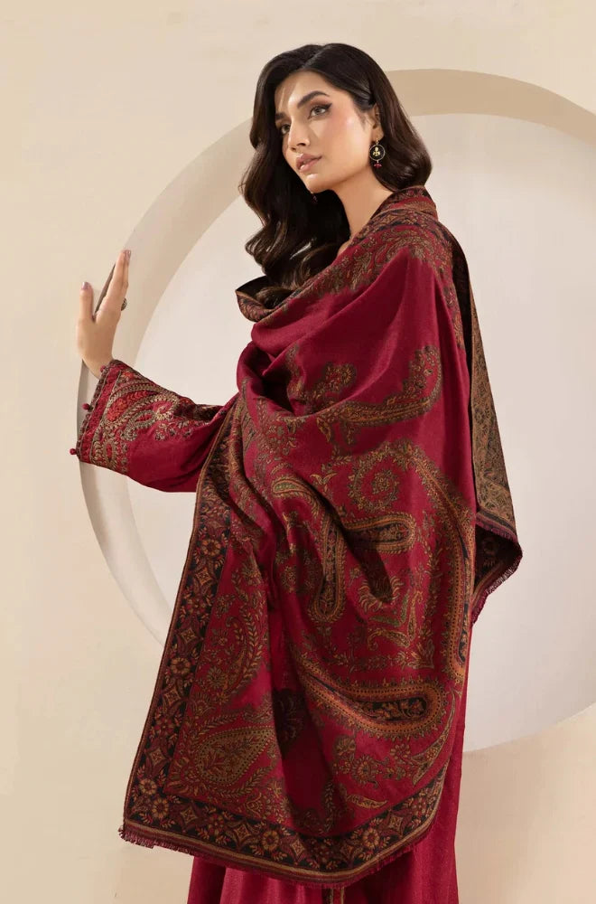 Maria B - Stitched 3Pcs Embroidered Dhanak Suit – RTW006