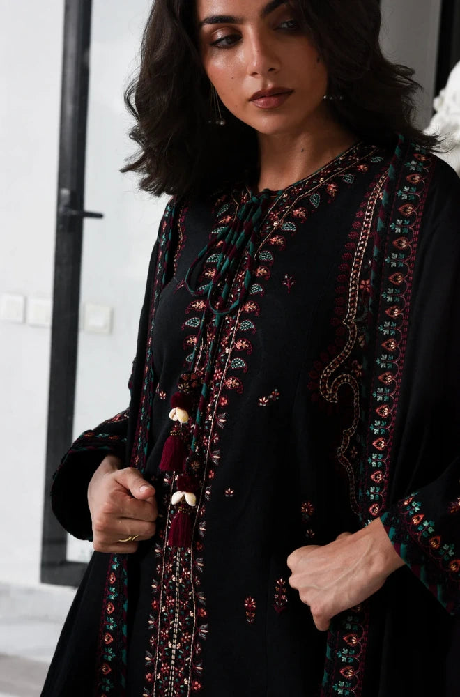 Zaib - 3PC Dhanak Embroidered Shirt With Dhanak Embroidered Dupatta and trouser - BFB01051
