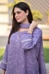 Breeze- 3PC Lawn Embroidered Suit - BFU0105