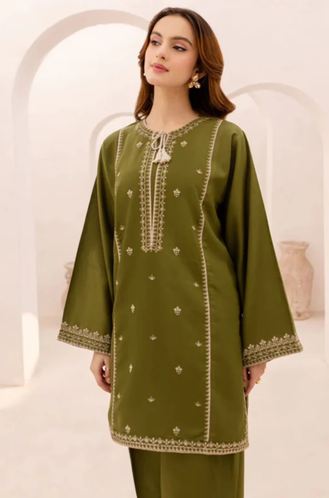 AGHA NOOR - Winter 2PC Dhanak Embroidered Suit - BFB0460