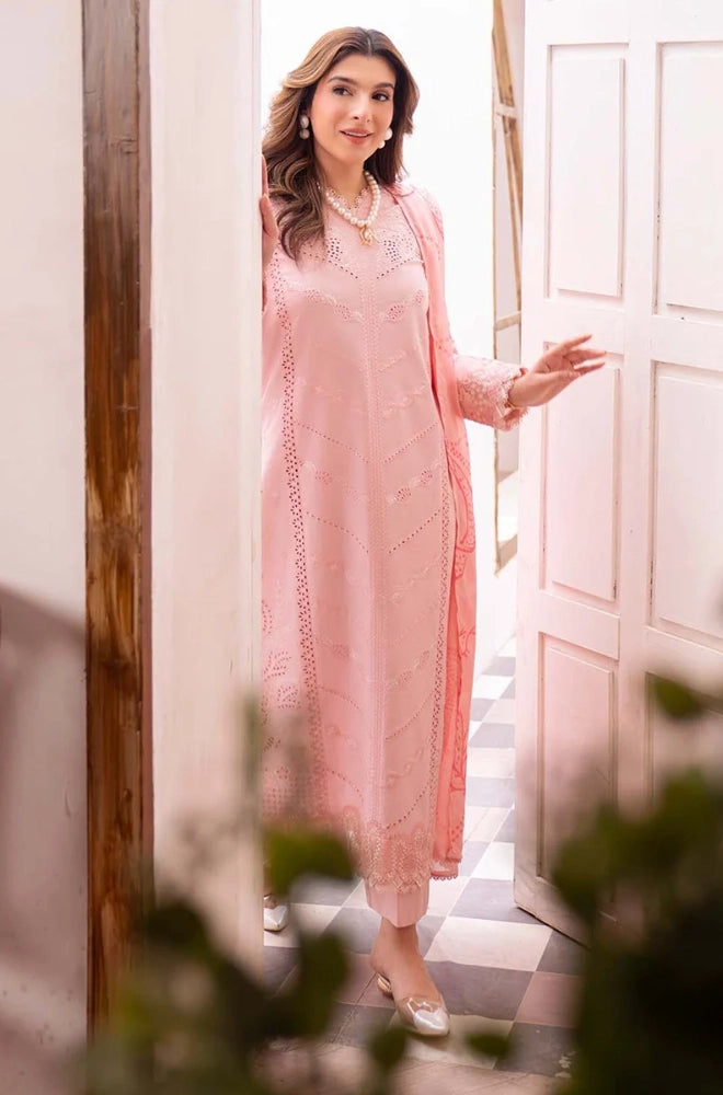 NEESHAY - 3PC Lawn Chikankari Embroidered Shirt With Monar Printed Dupatta and Trouser - BFB0838