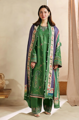 ZARA SHAH JAHAN - 3PC Dhanak Embroidered Suit - BFU0056