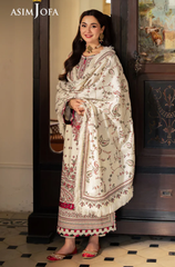 ASIM JOFA - Winter 3PC Dhanak Embroidered Suit - BFB0487