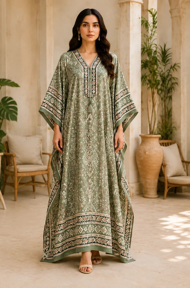 BlueFery - Kaftan Printed Lawn Dress - BKT001