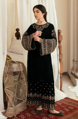 Boraque -Winter 3PC Velvet Embroidered Suit - BFB0400
