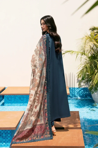 Ethnic - 3PC Embroidered Lawn Shirt with Monar Digital Printed Dupatta and Trouser - BFB0822