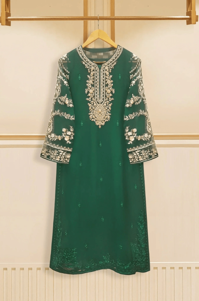 3PC Hand Embroidered Suit With Embellished Pearls - BFB0406 - | BlueFery