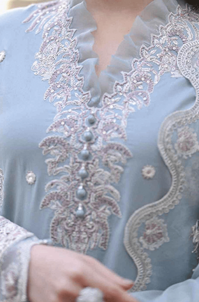 3PC Lawn Embroidered Suit - BFU0111 - luxury | BlueFery