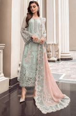 3PC Organza Embroidered Suit - BFS0028 - | BlueFery