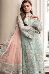 3PC Organza Embroidered Suit - BFS0028 - | BlueFery