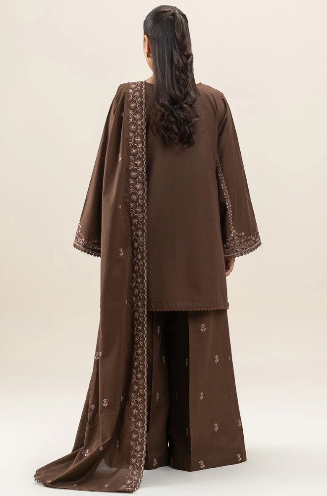 BEECHTREE - Winter 3PC Dhanak Embroidered Suit - BFB0482