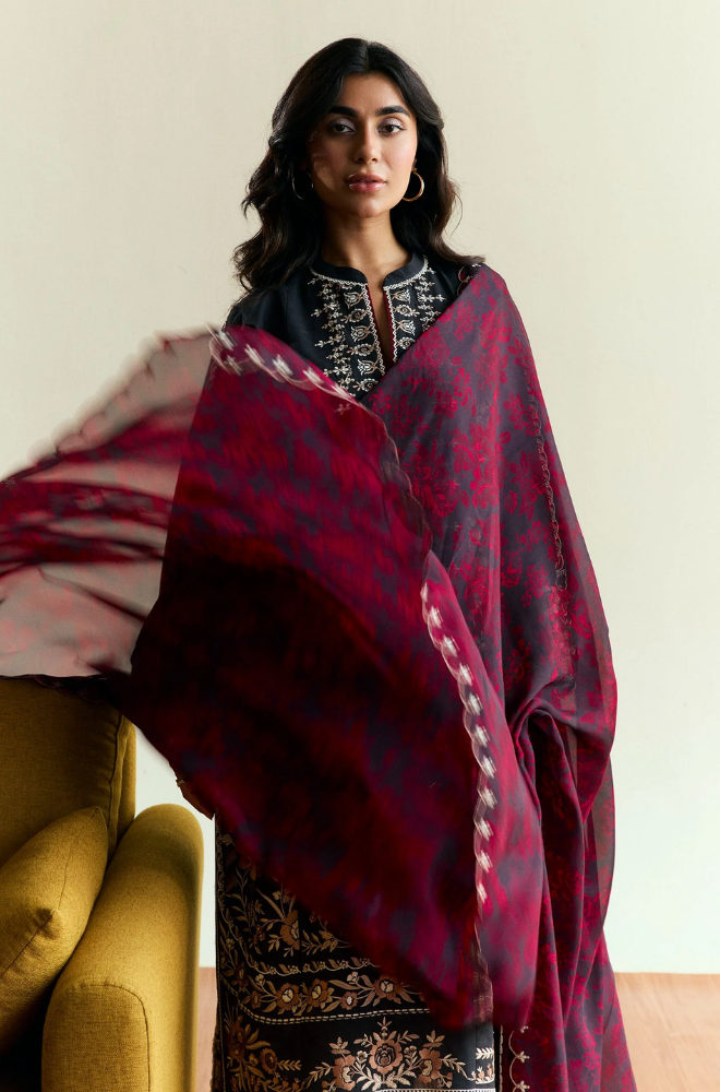 Zarashahjhan - Winter 3PC Dhanak Embroidered Suit - BFB0496