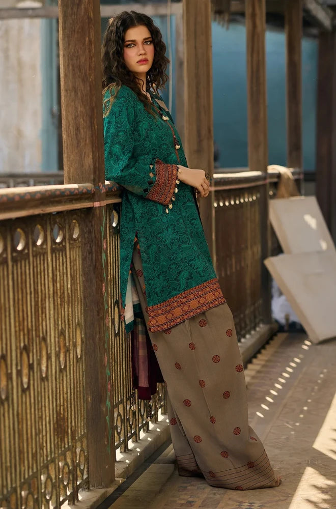 Charizma - 3PC Karandi Printed Shirt With Karandi Printed Dupatta and Trouser - BFB0944