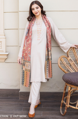 Asling - Winter 3PC Dhanak Embroidered Suit - BFB0411